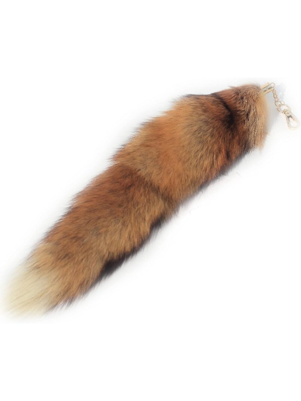 Red Thin Faux Fur Super Fluffy Fox Tail Keychain Pendant Halloween Bag Charm